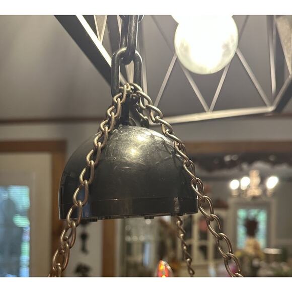 Vtg Gemmy Haunted 16” Spooky Chandelier With Sound & Flickering Lights Gargoyles - Picture 8 of 17